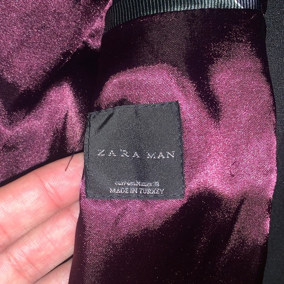 Zara Men’s Brown University Blazer Sz 38 - Picture 5 of 5